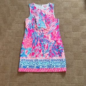 Lilly Pulitzer Pink and Blue Coral Shift Dress